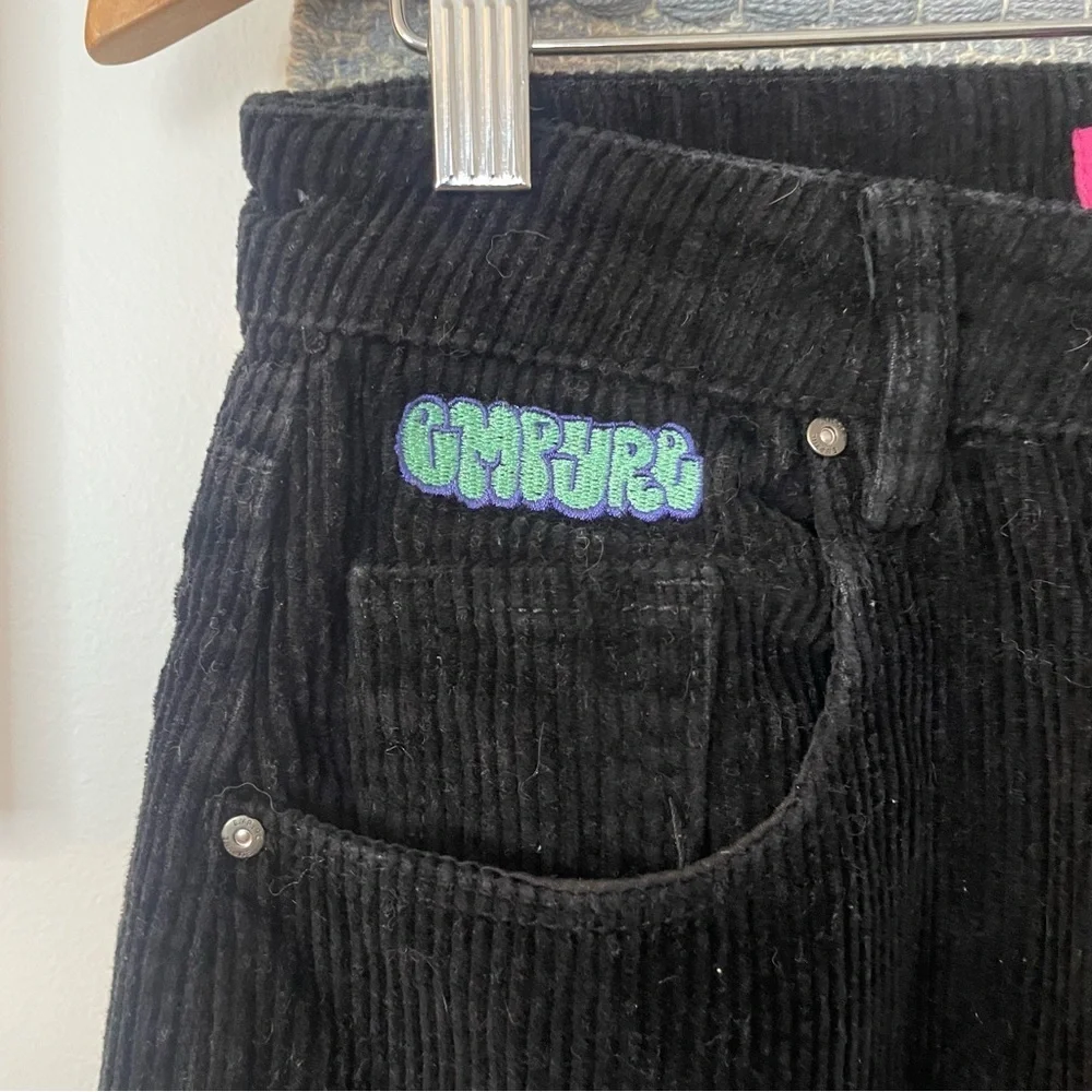 EMPYRE Tori 90s Black Corduroy Skate Pants Baggy Loose High Rise Y2K Women’s